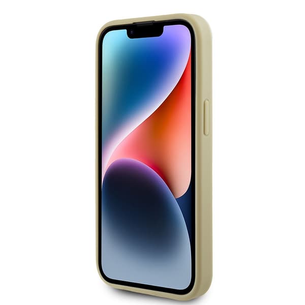 Guess iPhone 15 Skal Fixed Glitter Guld