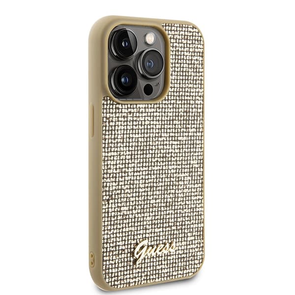 Guess iPhone 15 Pro Skal Square Mirror Guld