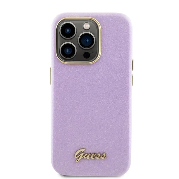 Guess iPhone 15 Pro Skal Full Glitter Wrapped Lilac