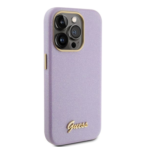 Guess iPhone 15 Pro Skal Full Glitter Wrapped Lilac