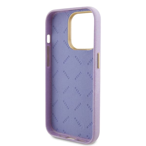Guess iPhone 15 Pro Skal Full Glitter Wrapped Lilac