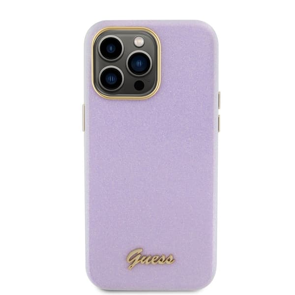 Guess iPhone 15 Pro Max Skal Full Glitter Wrapped Lilac