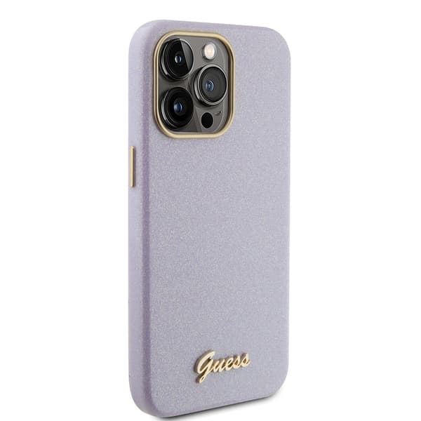 Guess iPhone 15 Pro Max Skal Full Glitter Wrapped Lilac