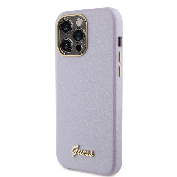 Guess iPhone 15 Pro Max Skal Full Glitter Wrapped Lilac