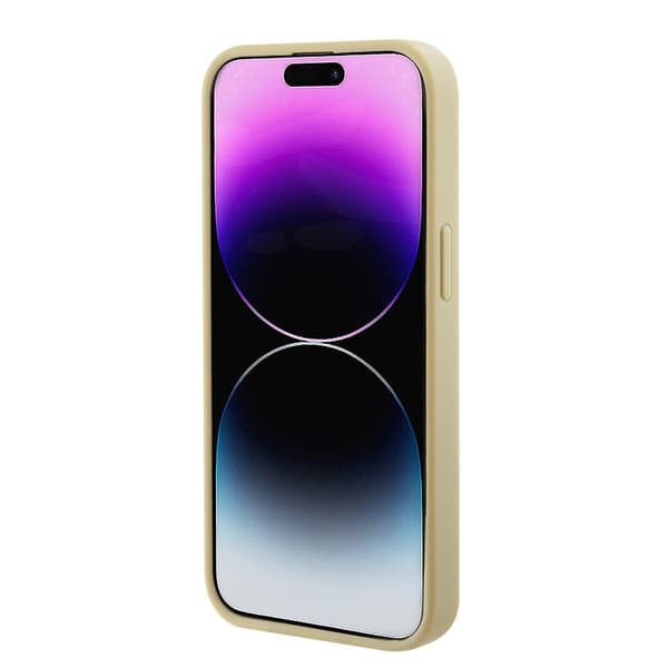 Guess iPhone 15 Cover Saffiano MagSafe Beige