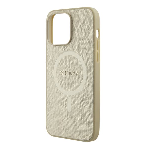 Guess iPhone 15 Pro Max Kuori Saffiano MagSafe Beige