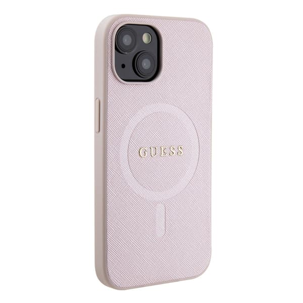 Guess iPhone 15 Skal Saffiano MagSafe Rosa