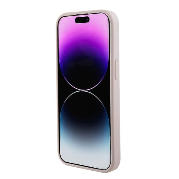 Guess iPhone 15 Kuori Saffiano MagSafe Vaaleanpunainen