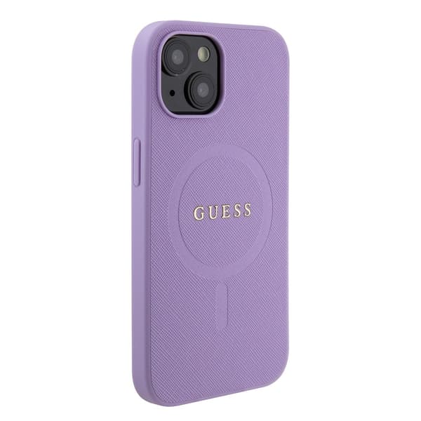 Guess iPhone 15 Skal Saffiano MagSafe Lila
