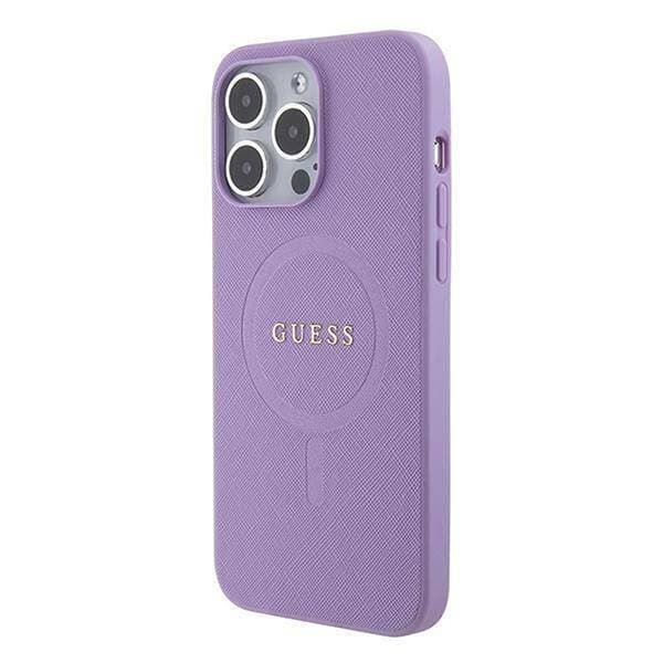 Guess iPhone 15 Pro Cover Saffiano MagSafe Lilla