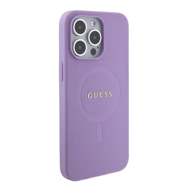 Guess iPhone 15 Pro Max Kuori Saffiano MagSafe Violetti