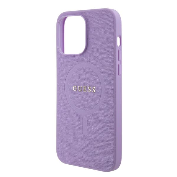 Guess iPhone 15 Pro Max Kuori Saffiano MagSafe Violetti