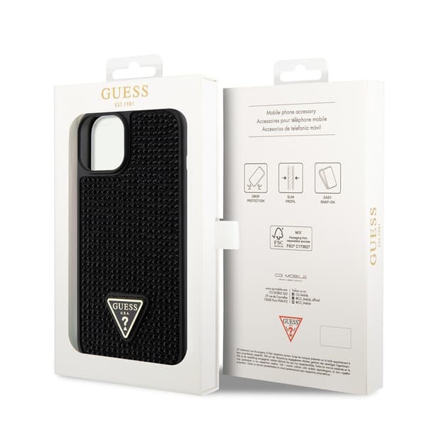 Guess iPhone 15 Skal Rhinestone Svart
