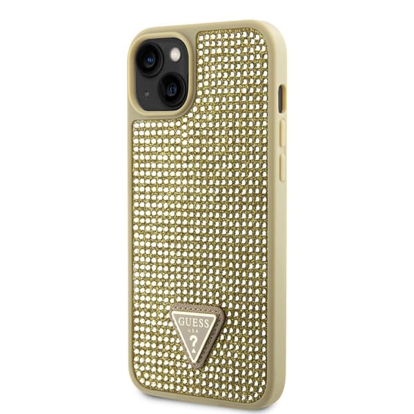 Guess iPhone 15 Kuori Rhinestone Kulta