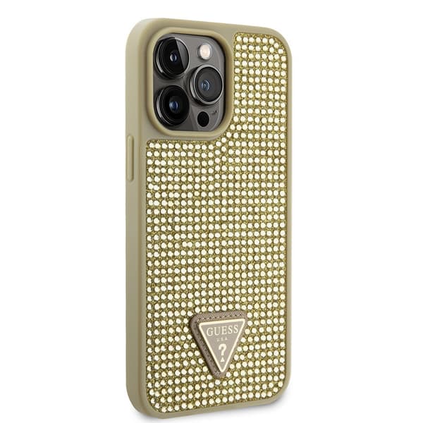 Guess iPhone 15 Pro Max Kuori Rhinestone Kulta