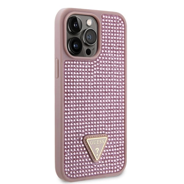 Guess iPhone 15 Pro Max Kuori Rhinestone Vaaleanpunainen