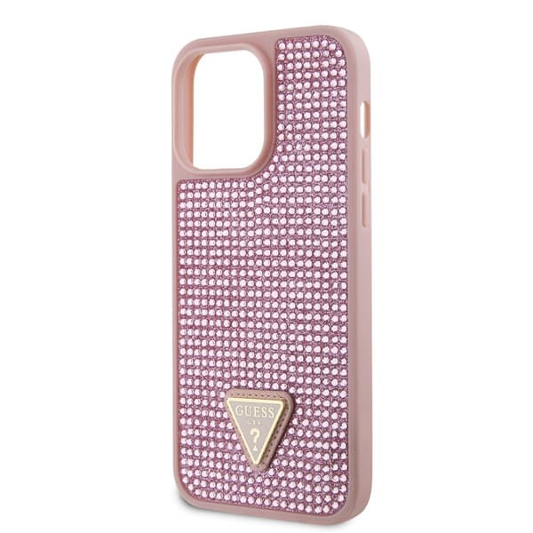 Guess iPhone 15 Pro Max Kuori Rhinestone Vaaleanpunainen