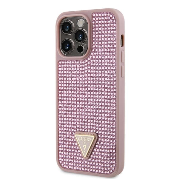 Guess iPhone 15 Pro Max Kuori Rhinestone Vaaleanpunainen