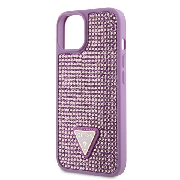 Guess iPhone 15 Kuori Rhinestone Violetti