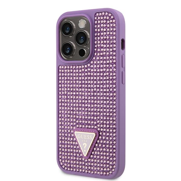 Guess iPhone 15 Pro Kuori Rhinestone Violetti