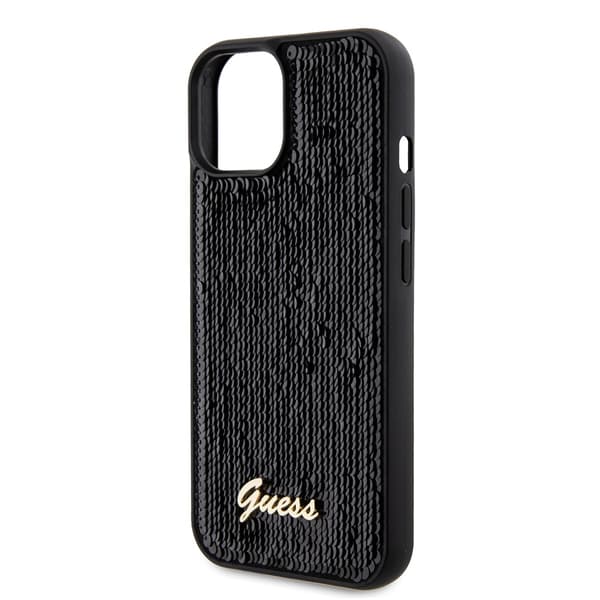 Guess iPhone 15 Kuori Sequin Musta