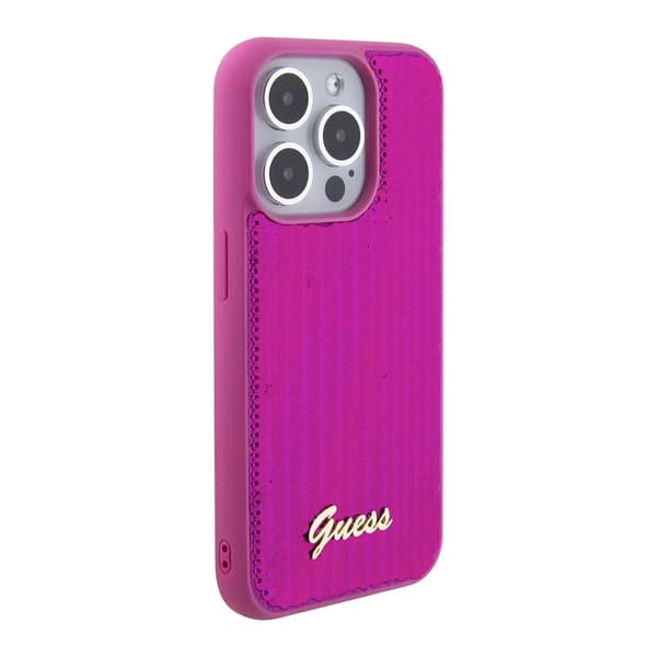 Guess iPhone 15 Pro Kuori Sequin Fuschia