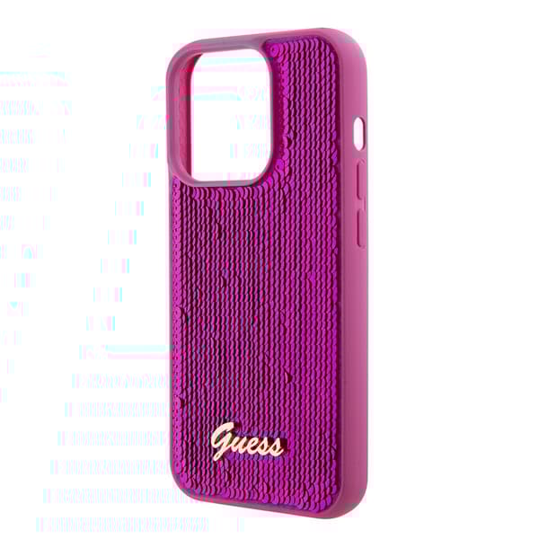Guess iPhone 15 Pro Kuori Sequin Fuschia