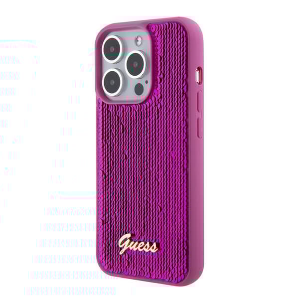 Guess iPhone 15 Pro Kuori Sequin Fuschia