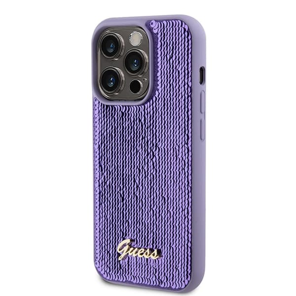 Guess iPhone 15 Pro Max Kuori Sequin Violetti