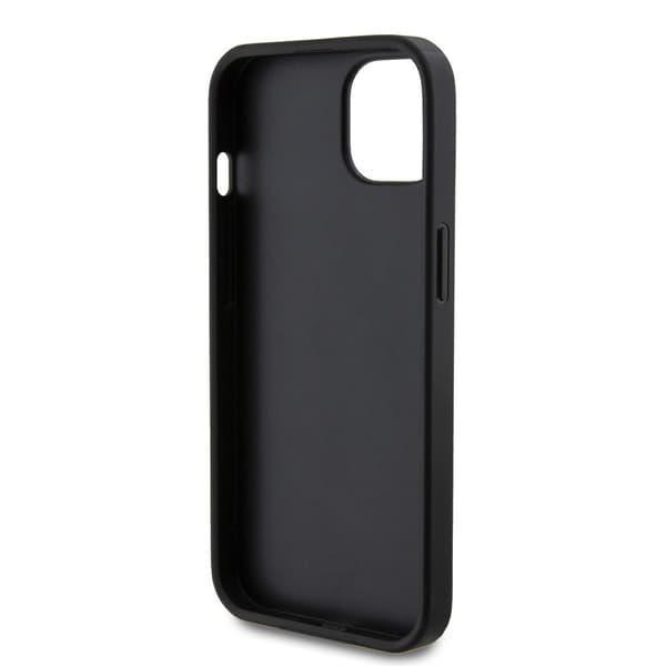Guess iPhone 15 Kuori Perforated Glitter Musta