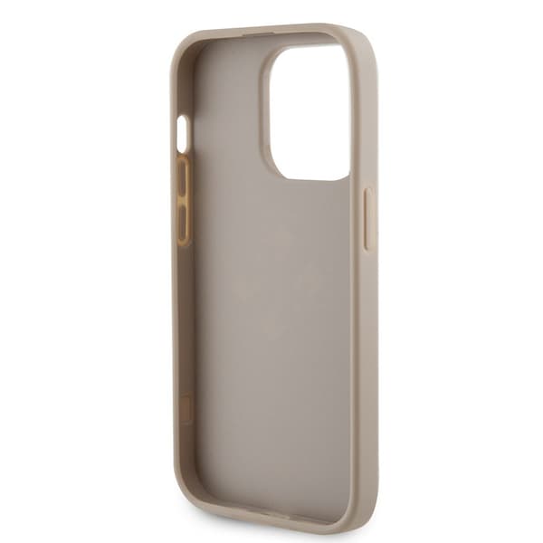 Guess iPhone 15 Pro Cover Perforated Glitter Guld