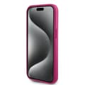 Miniatyrbild 5 av 8: Guess iPhone 15 Skal Metal Logo Strass Metallic Rosa