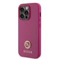 Miniatyrbild 3 av 8: Guess iPhone 15 Pro Skal Metal Logo Strass Metallic Rosa
