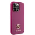 Miniatyrbild 5 av 8: Guess iPhone 15 Pro Skal Metal Logo Strass Metallic Rosa
