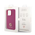 Miniatyrbild 2 av 8: Guess iPhone 15 Pro Skal Metal Logo Strass Metallic Rosa