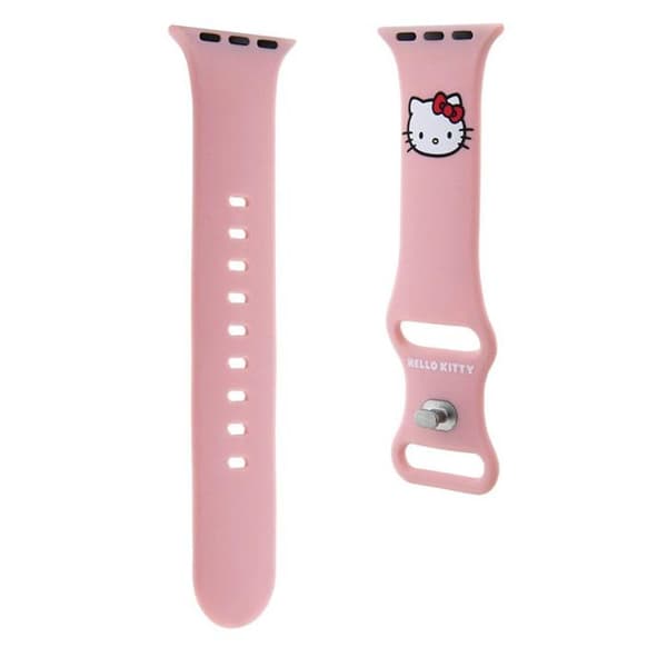 Hello Kitty Apple Watch 38/40/41/42mm Ranneke Liquid Silicone Vaaleanpunainen