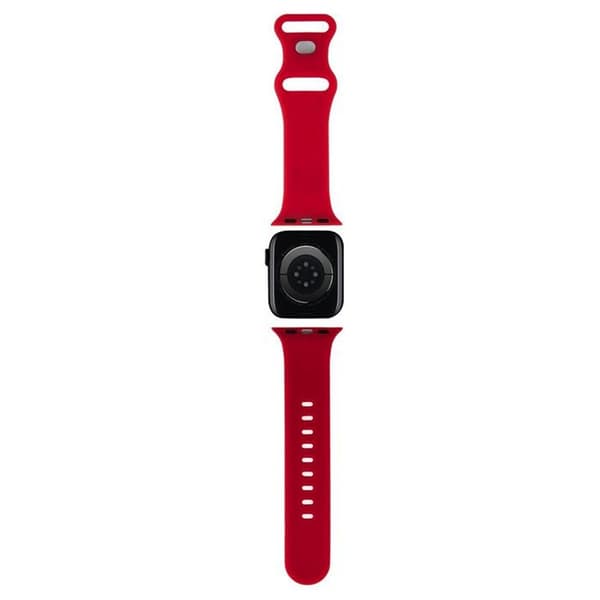Hello Kitty Apple Watch 38/40/41/42mm Ranneke Liquid Silicone Punainen