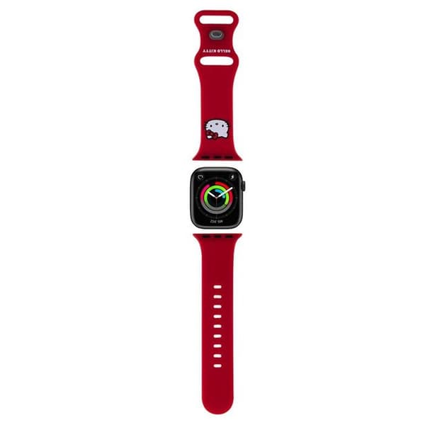 Hello Kitty Apple Watch 38/40/41/42mm Ranneke Liquid Silicone Punainen