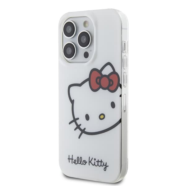 Hello Kitty iPhone 15 Pro Skal Kitty Logo Vit