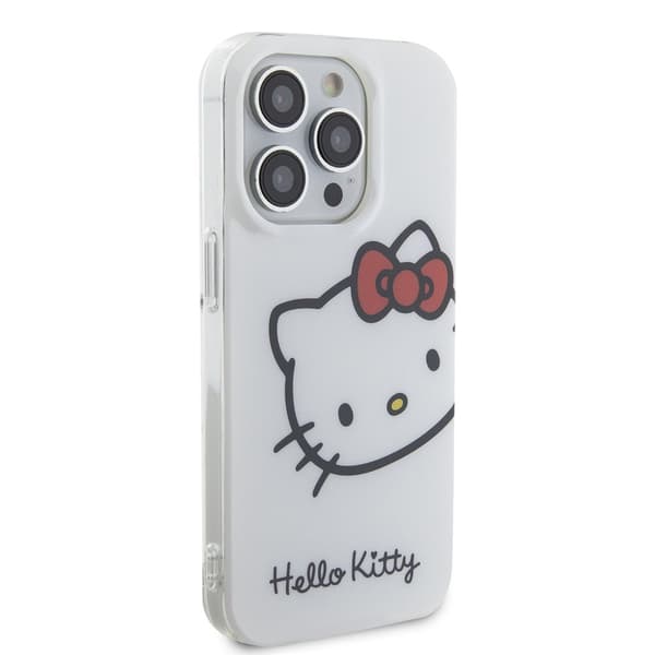 Hello Kitty iPhone 15 Pro Skal Kitty Logo Vit