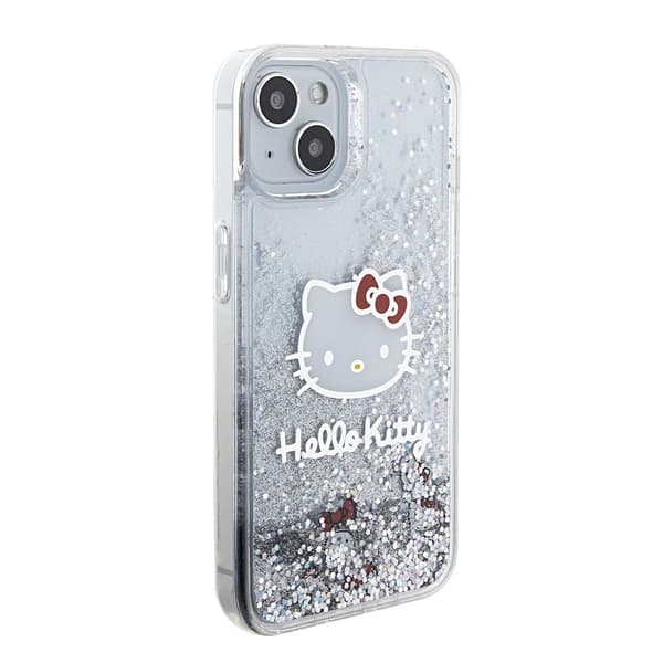 Hello Kitty iPhone 15 Kuori Liquid Glitter Translucent