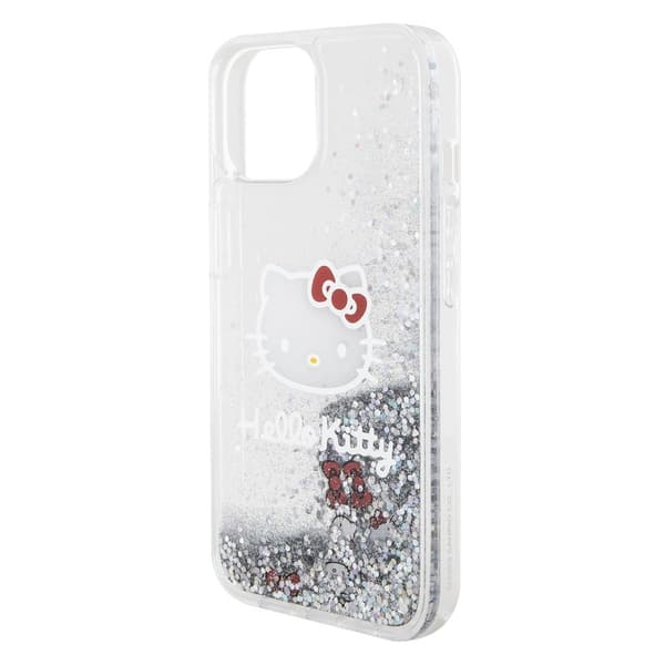 Hello Kitty iPhone 15 Kuori Liquid Glitter Translucent