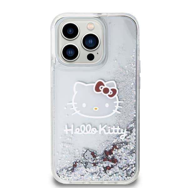 Hello Kitty iPhone 15 Pro Kuori Liquid Glitter Translucent