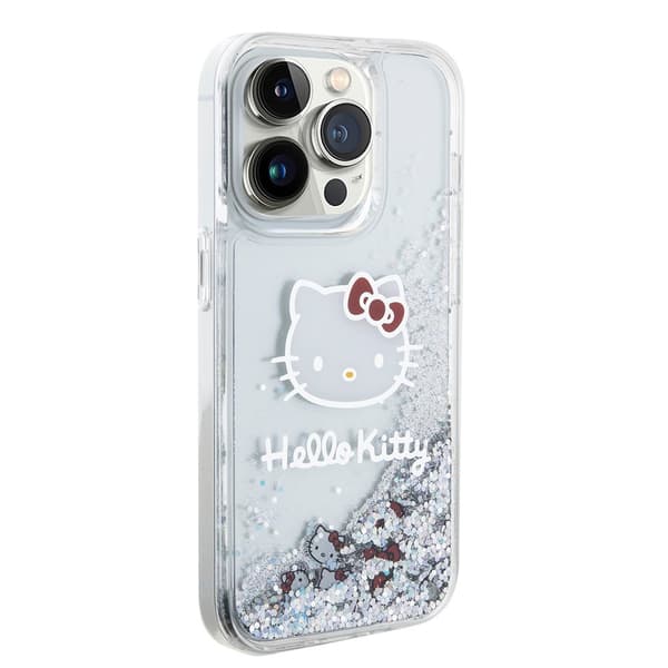 Hello Kitty iPhone 15 Pro Kuori Liquid Glitter Translucent