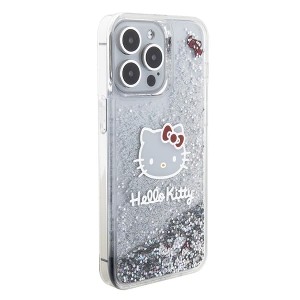 Hello Kitty iPhone 15 Pro Max Kuori Liquid Glitter Translucent