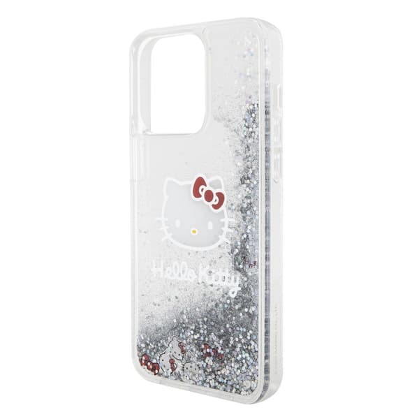 Hello Kitty iPhone 15 Pro Max Kuori Liquid Glitter Translucent