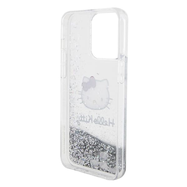 Hello Kitty iPhone 15 Pro Max Kuori Liquid Glitter Translucent