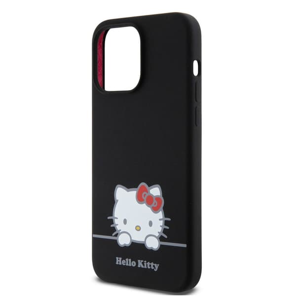 Hello Kitty iPhone 15 Pro Max Cover Liquid Silicone Sort