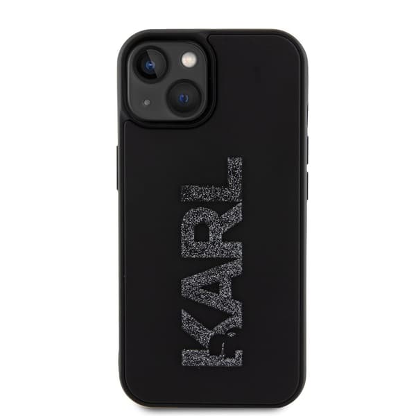 Karl Lagerfeld iPhone 15 Cover 3D Rubber Karl Sort