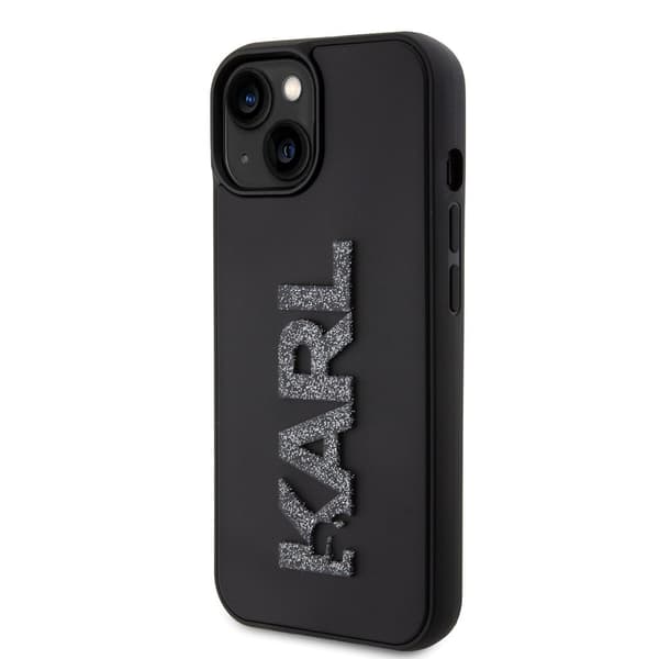 Karl Lagerfeld iPhone 15 Cover 3D Rubber Karl Sort
